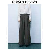 URBAN REVIVO UR2024秋季新款女装格雷系通勤气质风垂感阔腿裤UWG640097