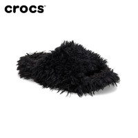 crocs 卡骆驰 经典毛绒拖鞋暖棉一字拖秋冬男毛毛鞋女鞋|210912