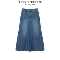 TEENIE WEENIE TeenieWeenie小熊冬装新款时髦中长鱼尾裙牛仔裙裙时髦气质通勤女