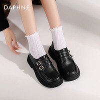 88VIP：DAPHNE 达芙妮 乐福鞋女2023爆款秋季学院风厚底小皮鞋法式复古英伦风单鞋