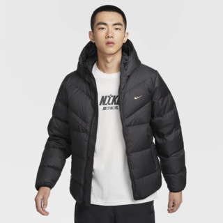 NIKE 耐克 羽绒服男外套短款2024冬新款连帽保暖防风夹克HQ4183-010