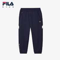 FILA 斐乐 KIDS斐乐童装男大童长裤2024秋季新款儿童网球运动针织裤潮