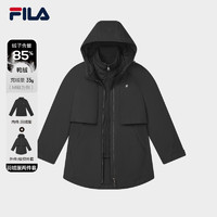 FILA 斐乐 高质VC羽绒│斐乐女士两件套2024冬新款休闲舒适简约连帽外套