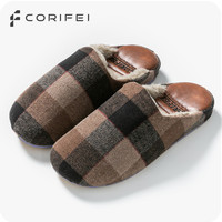 CORIFEI 家丽芙 秋冬季棉拖鞋男士冬款家用家居毛毛大码厚底男2024新款冬天