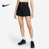 NIKE 耐克 女士夏季休闲时尚透气宽松梭织运动高腰短裤FB8327-010