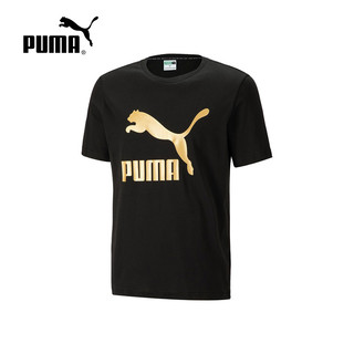 PUMA 彪马 短袖T恤男子2023春季新款时尚运动跑步训练上衣621559-01