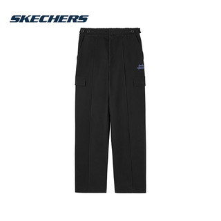 SKECHERS 斯凯奇 女裤运动鞋秋季新款宽松透气直筒裤休闲裤工装裤梭织长裤子