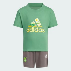 adidas 阿迪达斯 童装男小童短袖套装运动休闲短T短裤JE3206