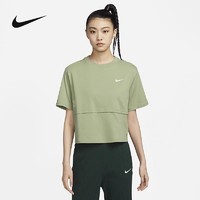 NIKE 耐克 短袖女夏季宽松纯棉简约透气休闲圆领运动T恤FQ7009-386