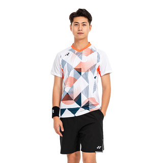 YONEX 尤尼克斯 羽毛球服男秋季运动服短袖t恤休闲2024新款10576EX