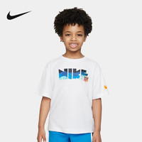 NIKE 耐克 夏季款Coral Reef幼童落肩T恤透气短袖针织衫FQ0635-100