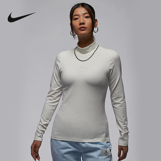 NIKE 耐克 Jordan耐克女子长袖针织打底衫高领企领紧身叠搭T恤FQ8061-133