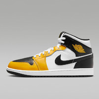 NIKE 耐克 男款Jordan 1 A]1 黑自黄中帮休闲板鞋复古篮球鞋DQ8426-701