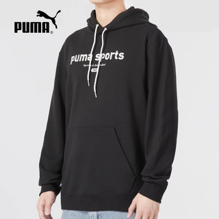 PUMA 彪马 男装秋季针织卫衣简约时尚运动休闲黑色连帽套头衫623442-01