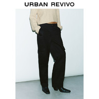 URBAN REVIVO UR2024秋季新款女装时尚休闲百搭对称贴袋直筒裤UYY640018