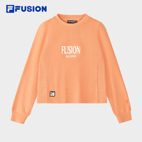 FILA 斐乐 FUSION斐乐潮牌女子套头卫衣2024秋季新款时尚休闲针织上衣