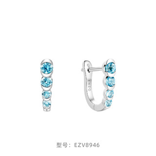 CHOW TAI FOOK 周大福 ENZO「丛林系列」18K金托帕石耳环女EZV8946