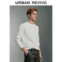 URBAN REVIVO UR2024秋季新款男装时尚百搭净色圆领棉质长袖T恤UMM440029