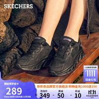 SKECHERS 斯凯奇 厚底时尚板鞋女简约休闲鞋慢慢鞋117380 全黑色/BBK 36