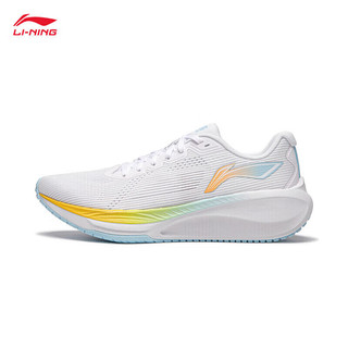 LI-NING 李宁 吾适5S lite2.0丨跑步鞋网布透气男夏缓震轻便运动鞋ARSU009 标准白-7 41