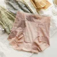 每千 女士蕾丝无痕中高腰内裤 8689