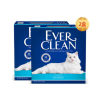 移动端、京东百亿补贴：EVER CLEAN 铂钻 膨润土猫砂蓝标25磅/11.3千克*2盒