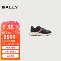 BALLY 巴利 男鞋牛皮条纹系带休闲鞋运动鞋黑色 6/40码送男友