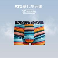 NAUTICA 诺帝卡 Underwear男士内裤莫代尔透气平角裤中腰四角裤