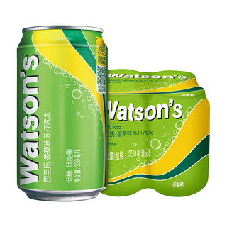 88VIP：watsons 屈臣氏 香草味苏打水330ml*4罐