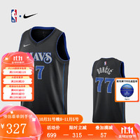 NIKE 耐克 NBA独行侠东契奇Drifit SW球衣男篮球服运动背心 黑色 2XL