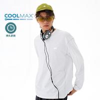 NOTHOMME COOLMAX山系户外重磅230g针织打底衫撞色线长袖T恤男