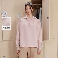 Champion 秋冬草写LOGO印花连帽卫衣女休闲抓绒