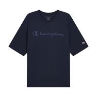 Champion 男女同款夏短袖T恤胶印草写logo装纯棉舒适