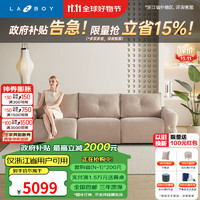 Lazboy 乐至宝 布艺功能沙发0靠墙大小户型客厅沙发功能沙发云魔方667 奶霜白-小双人位双电动-30天