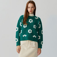 秋针织开衫外套女绒感提花针织套头毛衣女