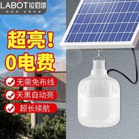 拉伯塔 太阳能灯家用庭院灯新农村led户外照明灯露营夜市摆摊灯泡一拖二