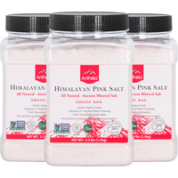 Anthela喜马拉雅细粉盐食用盐玫瑰盐海盐家用无碘盐1500g*3罐