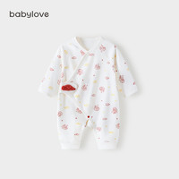 Babylove 新生儿连体衣纯棉宝宝哈衣红色拜年婴儿衣服满月百天礼物