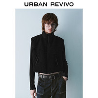 URBAN REVIVO UR2024冬季新款女装时尚百搭立体摇粒绒宽松外套UYY140029