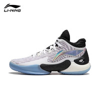 LI-NING 李宁 驭帅18篮球鞋低帮男鞋beng科技网面透气鞋子耐磨运动鞋子 白黑YKBU034-1 34