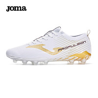 Joma 荷马 西班牙足球鞋长钉成人青少年人草场地FG钉专业比赛足球训练鞋 白色 41 255mm