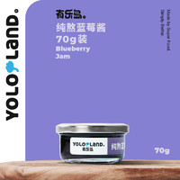 yololand 有乐岛 蓝莓酱70g 纯熬水果酱小罐装 无添加果胶白砂糖