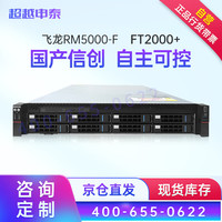 超越申泰 飞龙国产信创服务器丨飞腾FT2000+ 64核心 2.2G 银河麒麟V10 GFB系统｜试用版 64G内存丨3块4T SATA硬盘