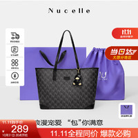 NUCELLE 纽芝兰 女士单肩包 星尘黑中号