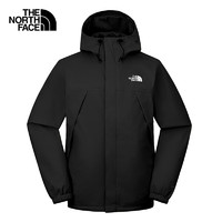 THE NORTH FACE 北面 冲锋衣男山系黑武士户外登山露营夹克单层外套 黑色