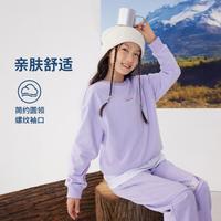 SKECHERS 斯凯奇 男女中大童|2024年秋季新款卫衣针织套头圆领休闲上衣