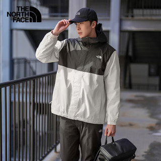 北面（The North Face）单层冲锋衣男户外运动外套防水透汽24春季|8AUN VOR/白色 XL/180