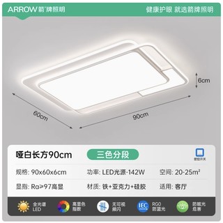 ARROW 箭牌照明 护眼吸顶灯 哑光长方 90cm