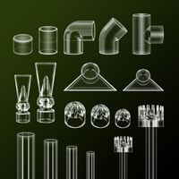 鱼缸透明水管亚克力管件弯头三通接头水族PVC管子配件底滤上滤