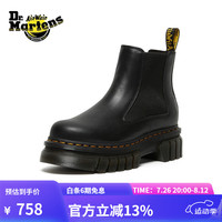 马丁(马汀博士 Dr.Martens)Audrick男女秋季舒适松糕软皮黑色厚底女切尔西靴 黑色 36